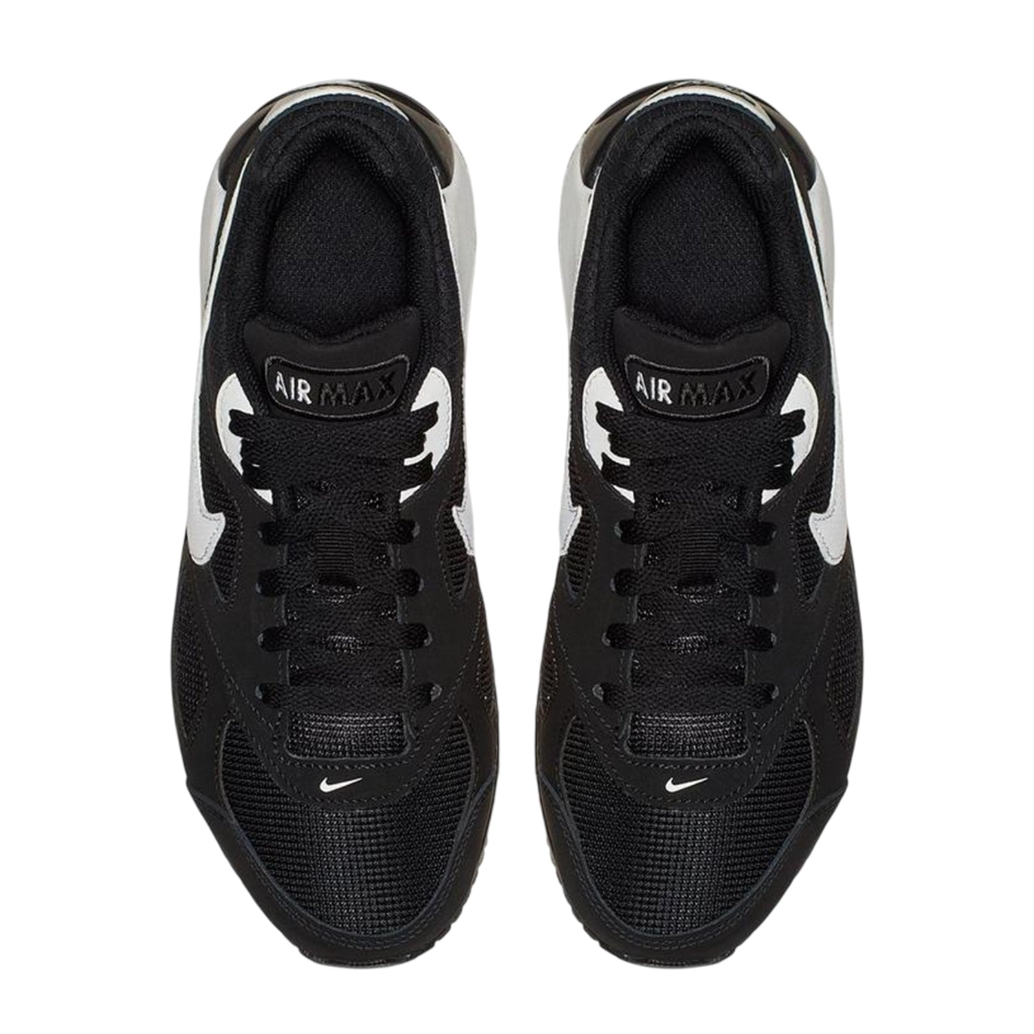 Black-White - Side - Nike Boys Air Max Leather Trainers