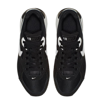 Black-White - Side - Nike Boys Air Max Leather Trainers