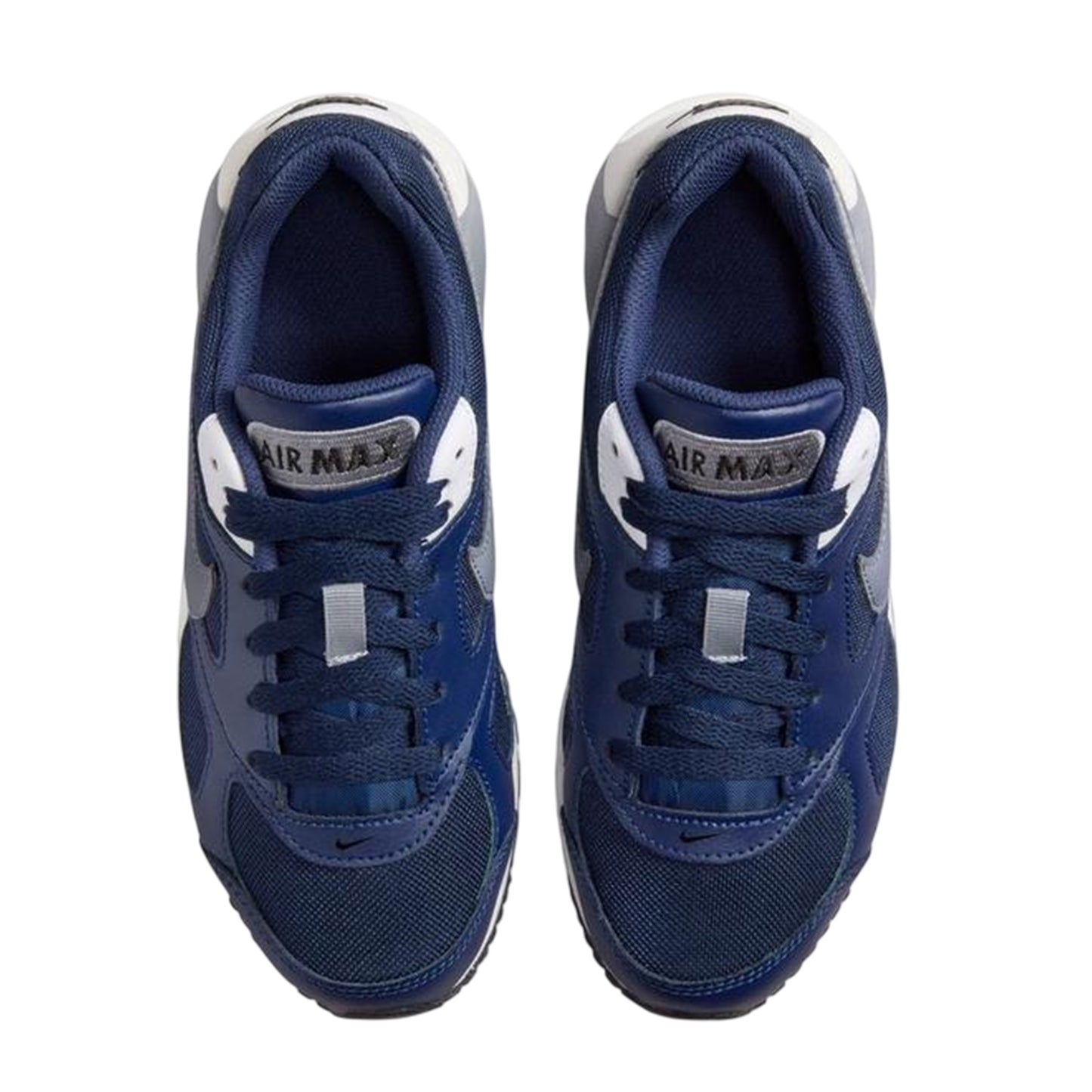 Navy-Grey - Side - Nike Boys Air Max Leather Trainers