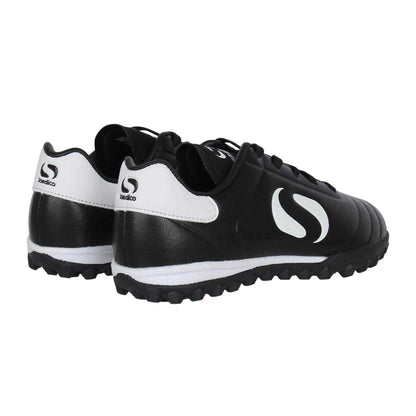 Black-White - Back - Sondico Childrens-Kids Strike Astro Turf Trainers