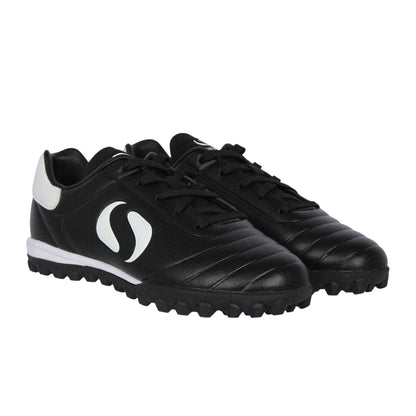 Black-White - Side - Sondico Childrens-Kids Strike Astro Turf Trainers