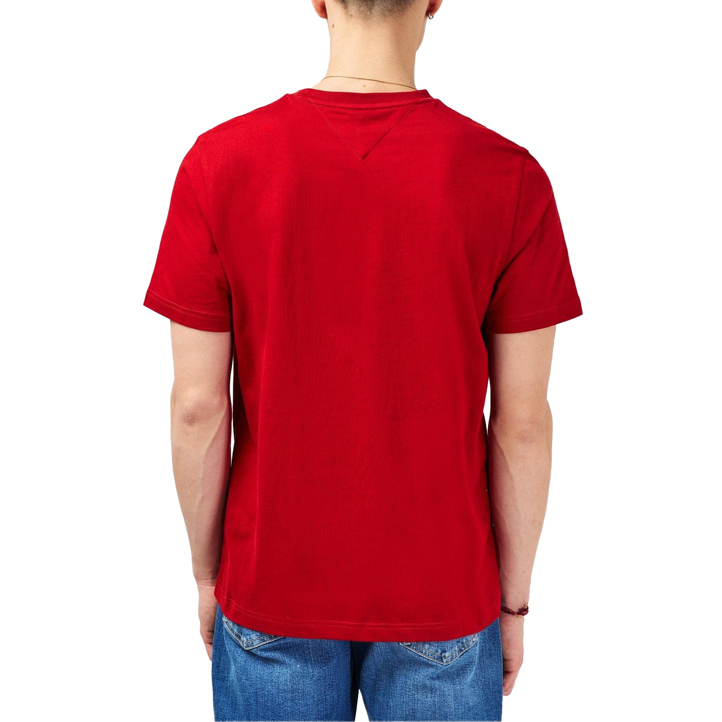 Dark Red - Lifestyle - Tommy Hilfiger Mens Embroidered Logo Crew Neck T-Shirt