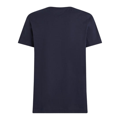 Desert Sky - Back - Tommy Hilfiger Mens Embroidered Logo Crew Neck T-Shirt