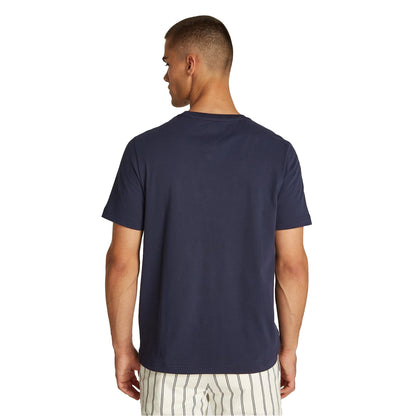 Desert Sky - Lifestyle - Tommy Hilfiger Mens Embroidered Logo Crew Neck T-Shirt