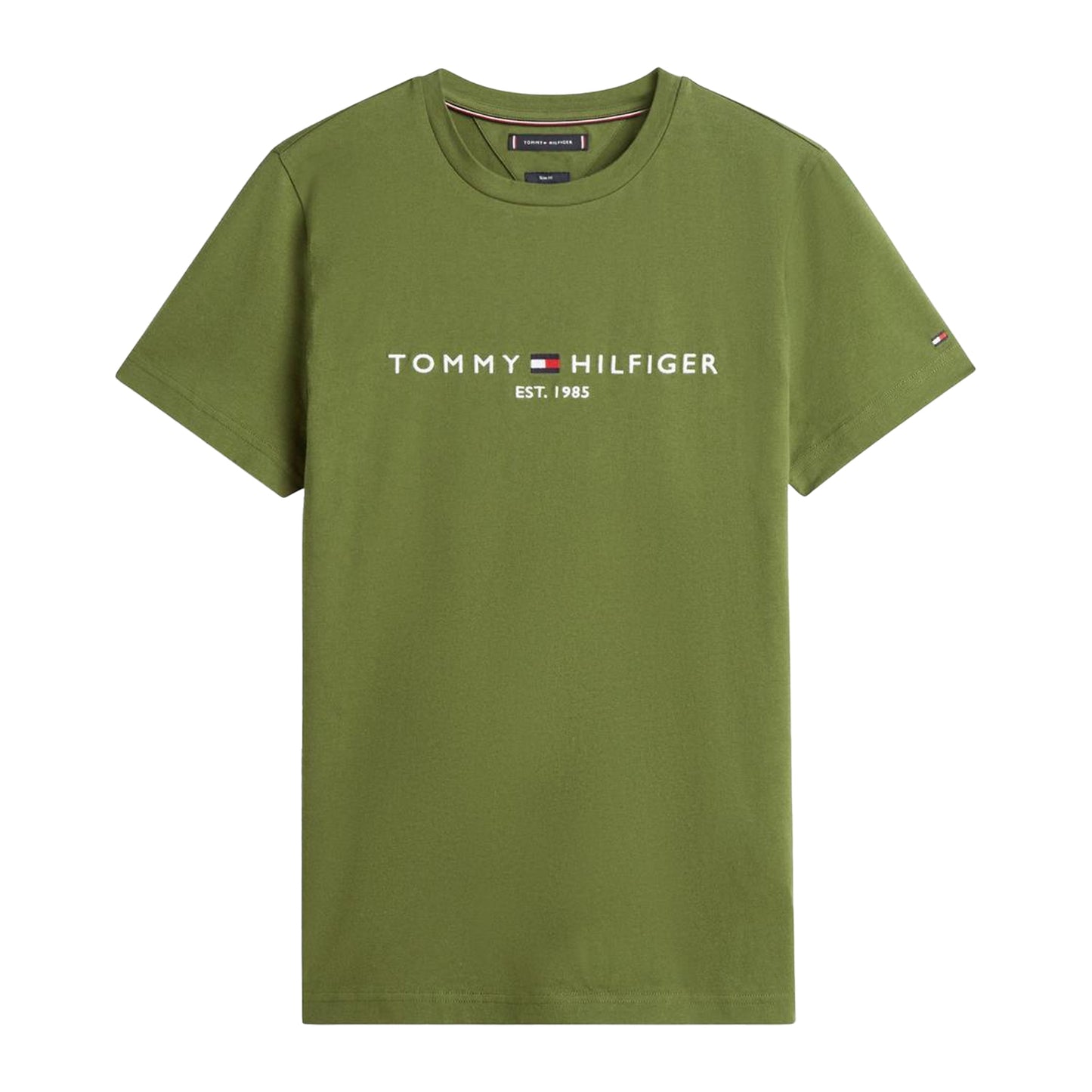 Mountain-Pine - Front - Tommy Hilfiger Mens Embroidered Logo Crew Neck T-Shirt