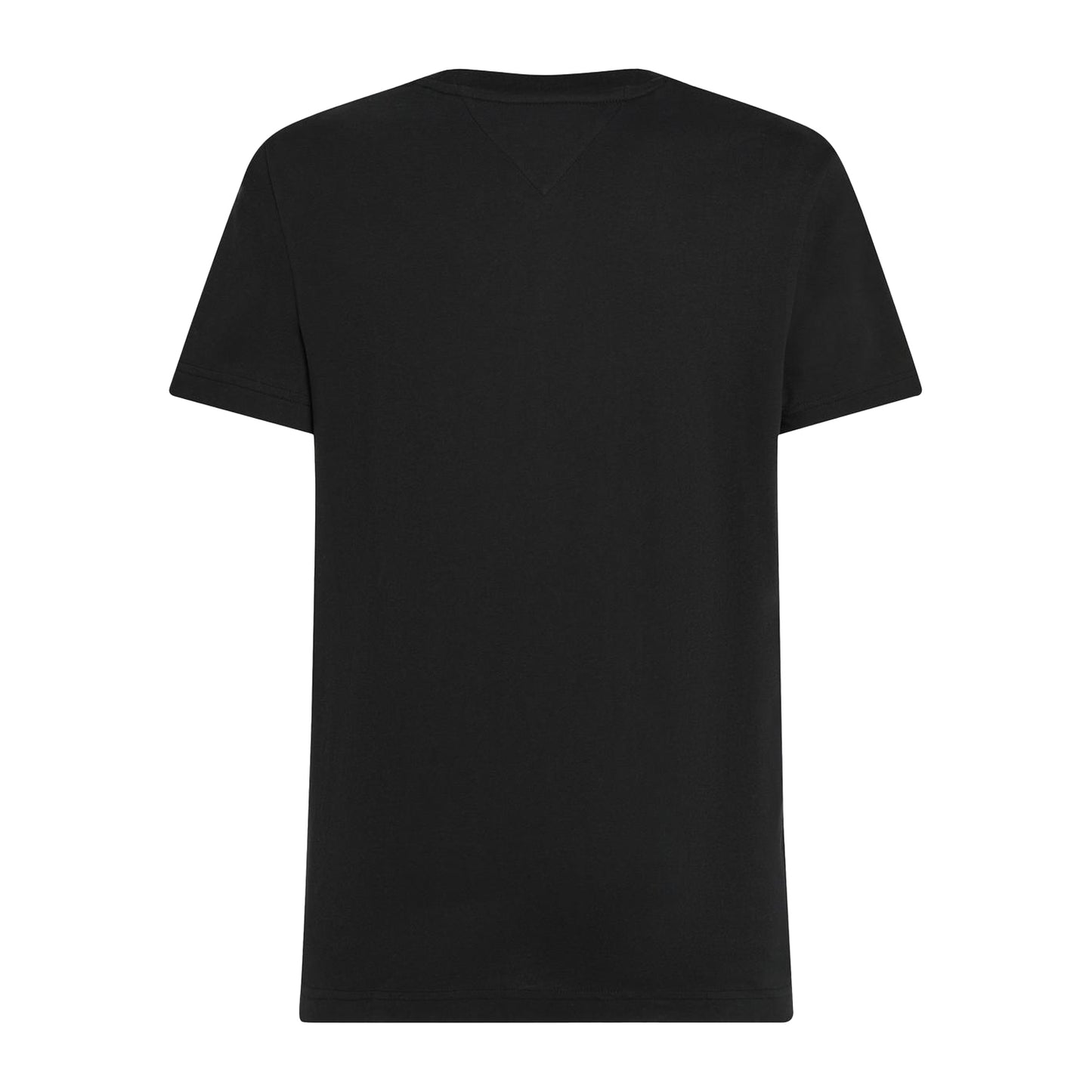 Black - Back - Tommy Hilfiger Mens Embroidered Logo Crew Neck T-Shirt