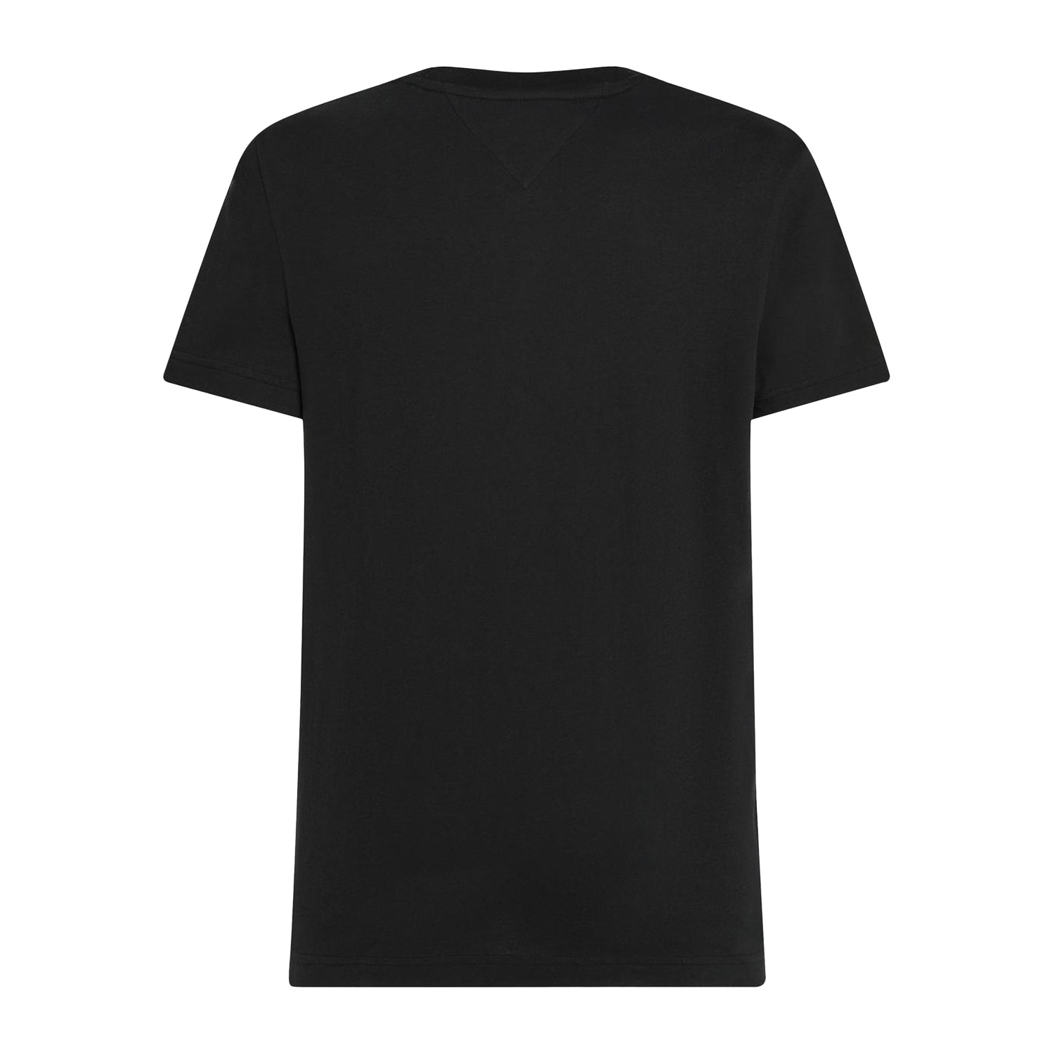 Black - Back - Tommy Hilfiger Mens Embroidered Logo Crew Neck T-Shirt