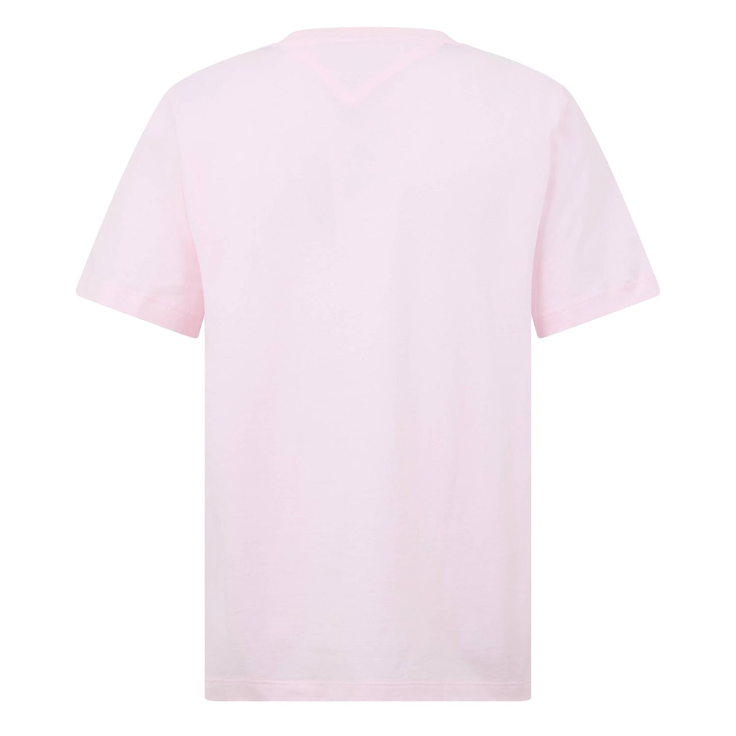 Pink - Back - Tommy Hilfiger Mens Embroidered Logo Crew Neck T-Shirt