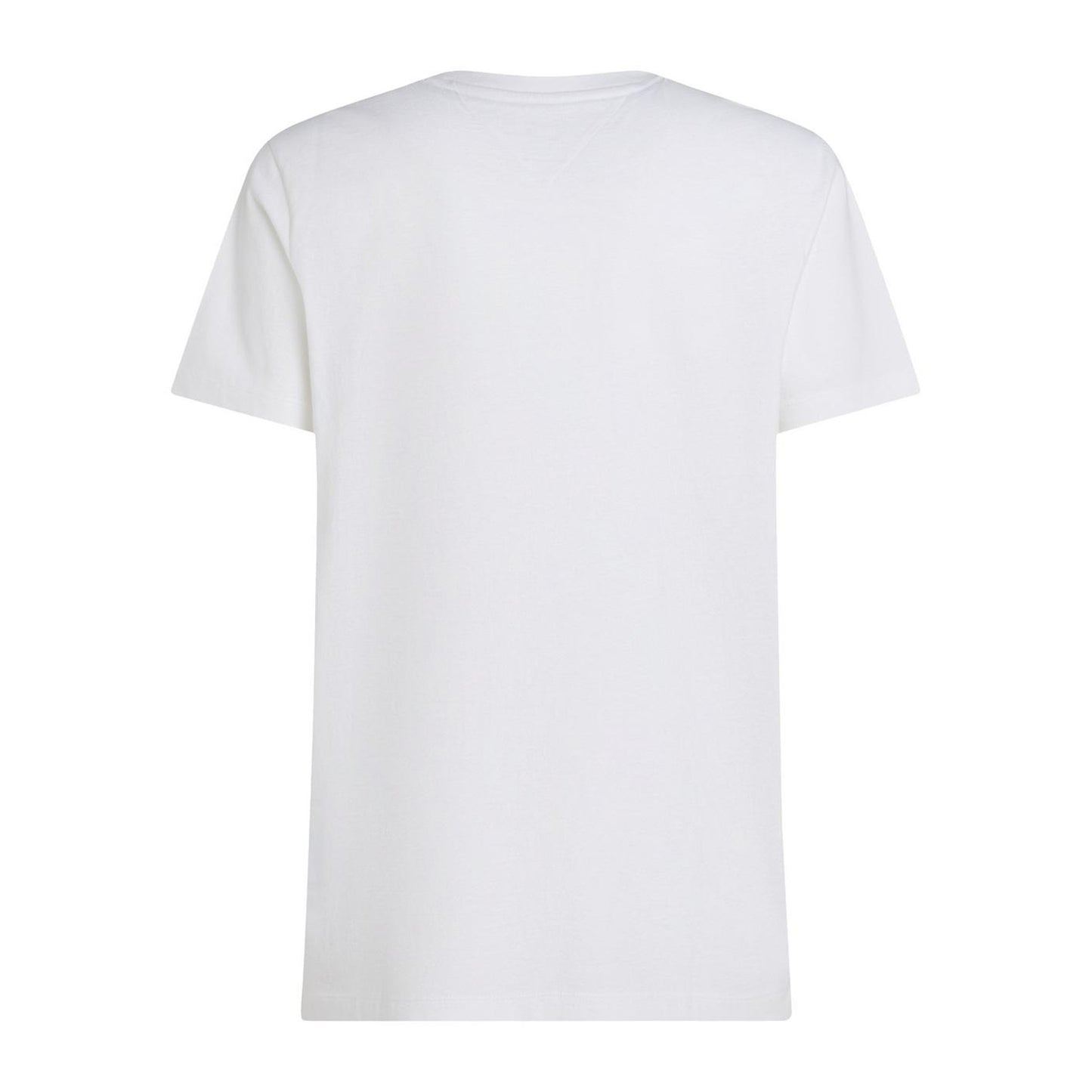White - Back - Tommy Hilfiger Mens Embroidered Logo Crew Neck T-Shirt