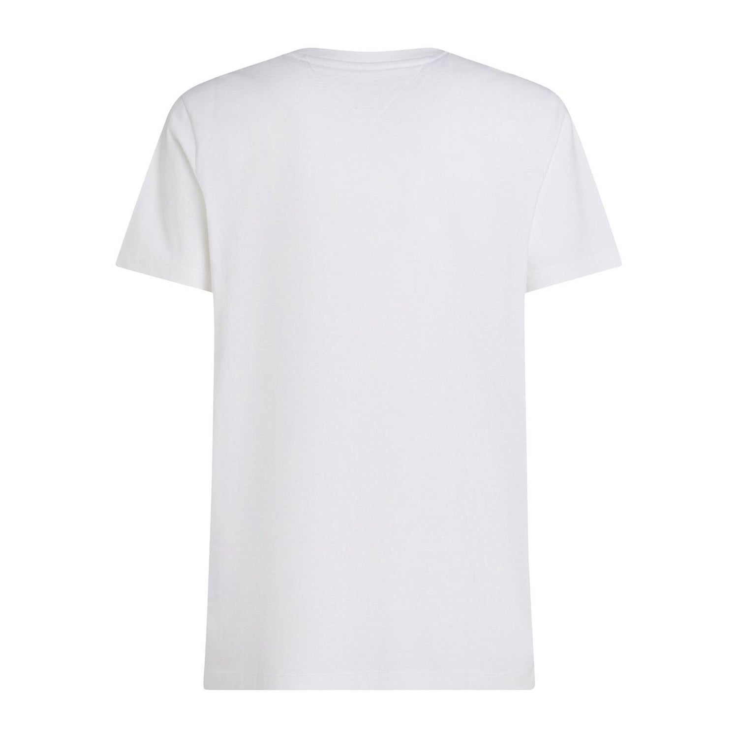 White - Back - Tommy Hilfiger Mens Embroidered Logo Crew Neck T-Shirt
