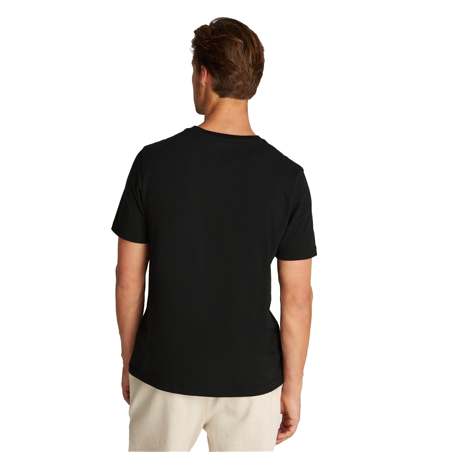 Black - Lifestyle - Tommy Hilfiger Mens Embroidered Logo Crew Neck T-Shirt