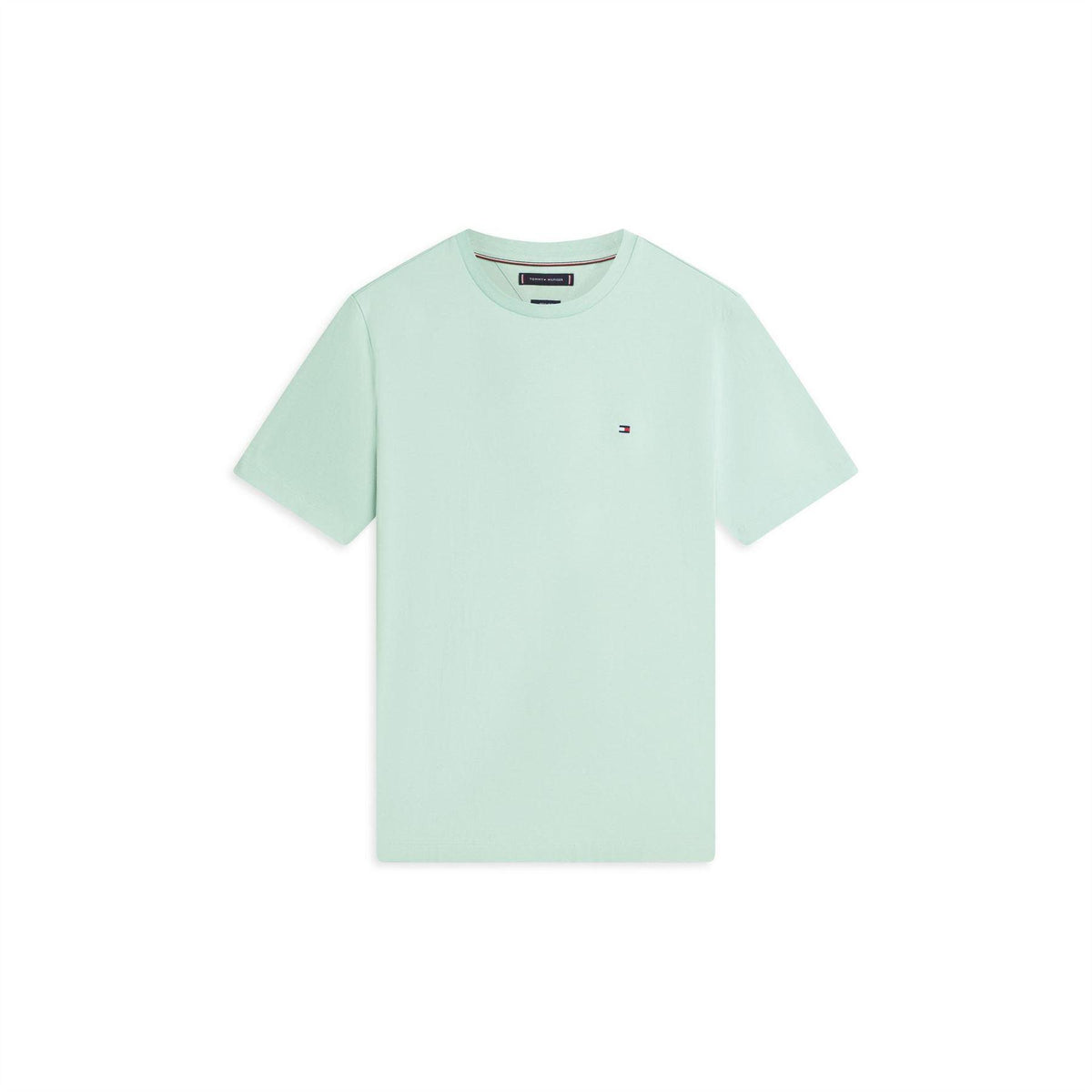 Crushed Mint - Front - Tommy Hilfiger Mens Embroidered Logo Crew Neck T-Shirt