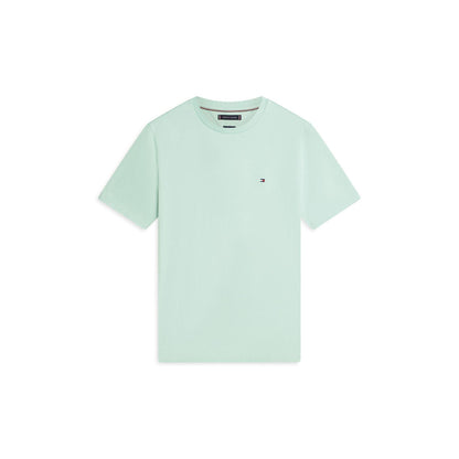Crushed Mint - Front - Tommy Hilfiger Mens Embroidered Logo Crew Neck T-Shirt