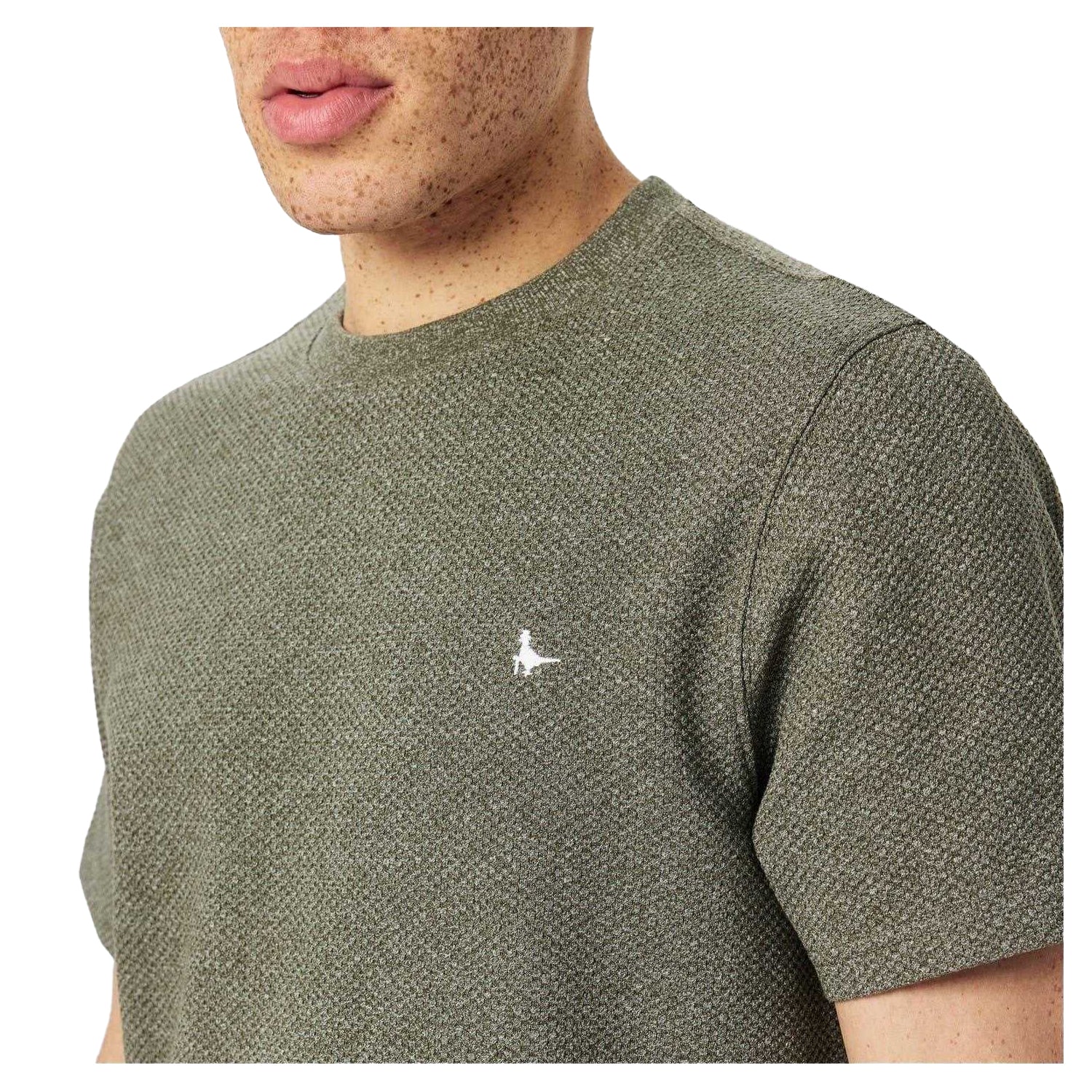 Smokey Blue - Side - Jack Wills Mens Bubble Textured T-Shirt