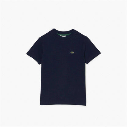 Navy - Pack Shot - Lacoste Childrens-Kids Basic Embroidered Regular T-Shirt