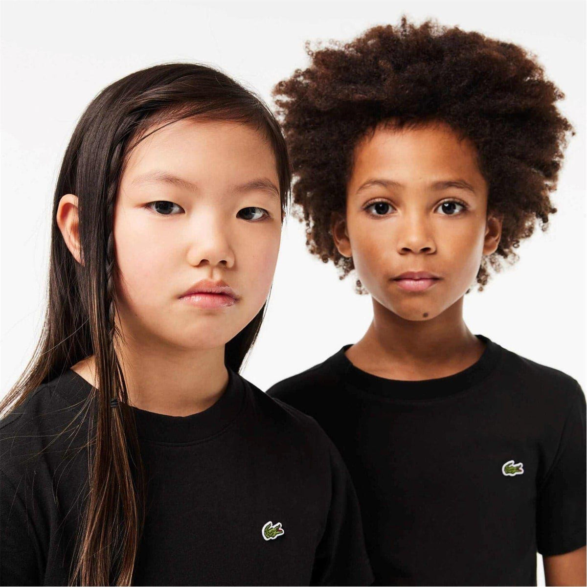 Black - Back - Lacoste Childrens-Kids Basic Embroidered Regular T-Shirt