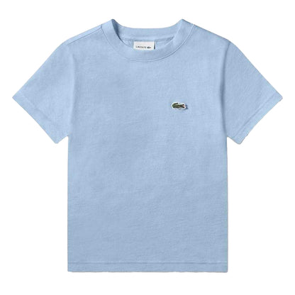 Light Blue - Front - Lacoste Childrens-Kids Basic Embroidered Regular T-Shirt