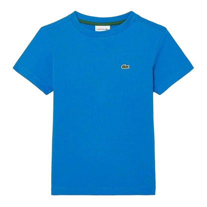Royal Blue - Front - Lacoste Childrens-Kids Basic Embroidered Regular T-Shirt