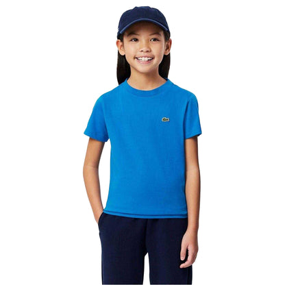 Royal Blue - Side - Lacoste Childrens-Kids Basic Embroidered Regular T-Shirt