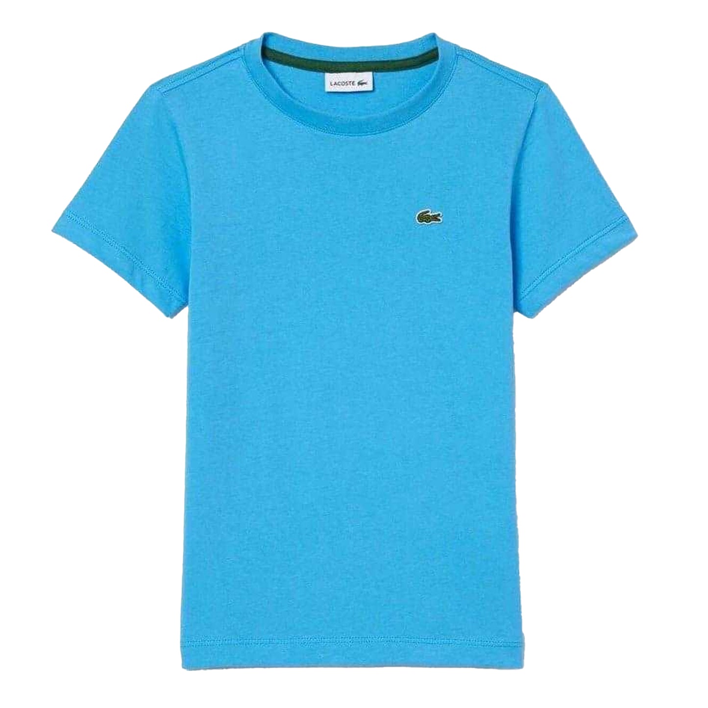 Blue - Front - Lacoste Childrens-Kids Basic Embroidered Regular T-Shirt