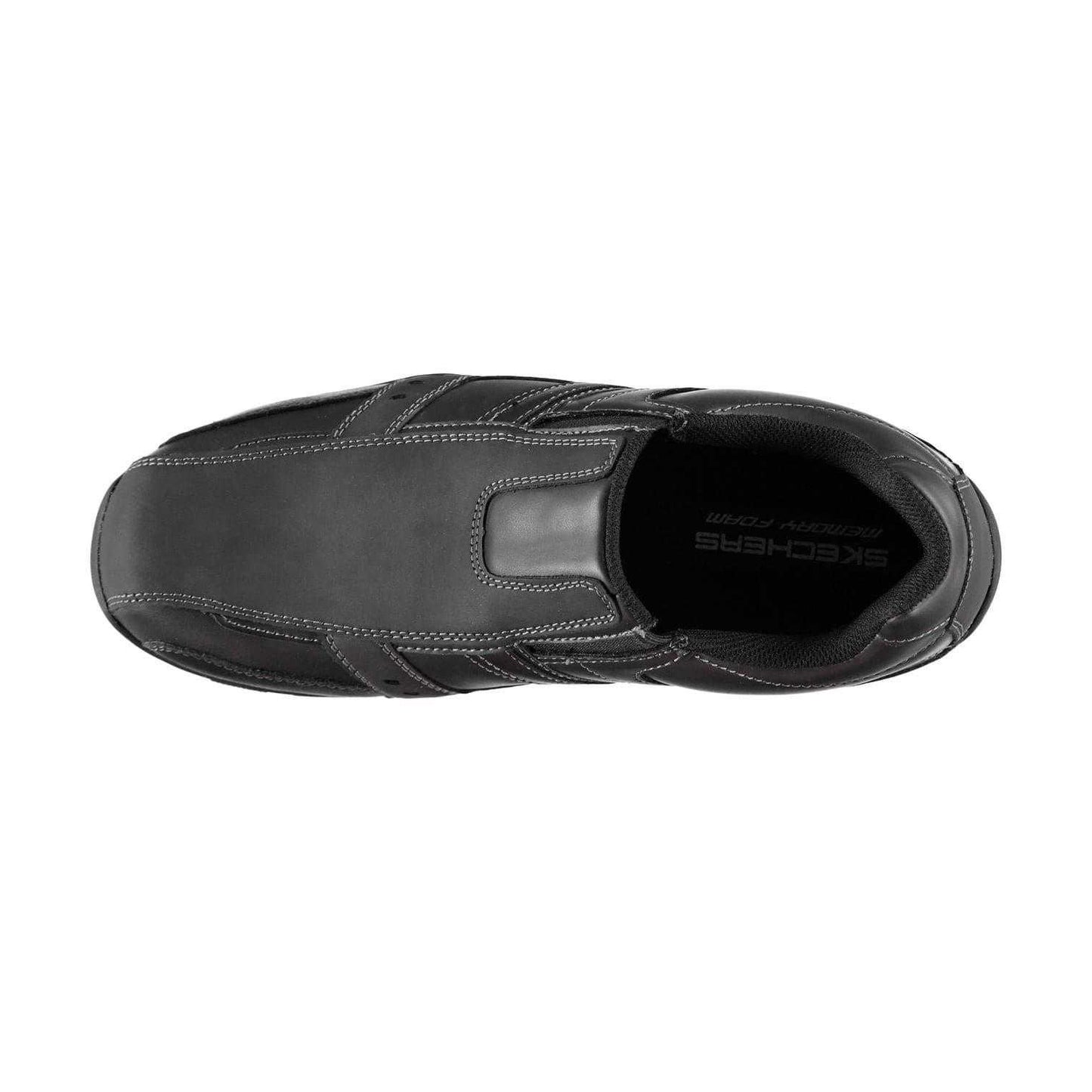 Black - Side - Skechers Mens Marter Twin Leather Casual Shoes