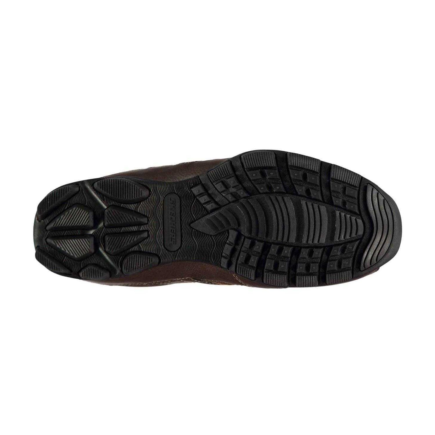 Brown - Lifestyle - Skechers Mens Marter Twin Leather Casual Shoes