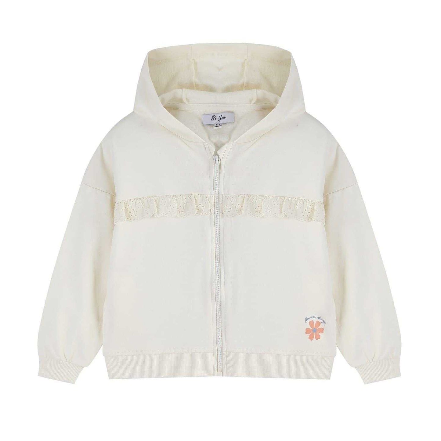 White - Side - Be You Toddler Floral Hoodie And Leggings Set