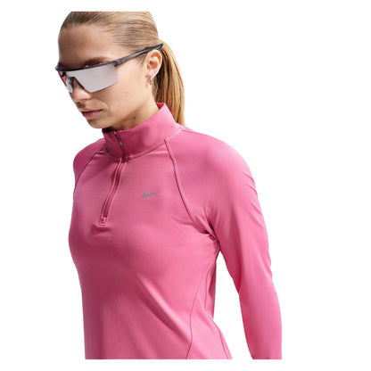 Peony - Front - Nike Womens-Ladies Swoosh Long-Sleeved Running Top