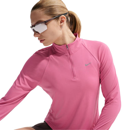 Pink Foam - Side - Nike Womens-Ladies Swoosh Long-Sleeved Running Top