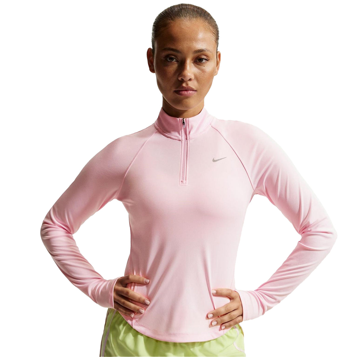 Pink Foam - Lifestyle - Nike Womens-Ladies Swoosh Long-Sleeved Running Top