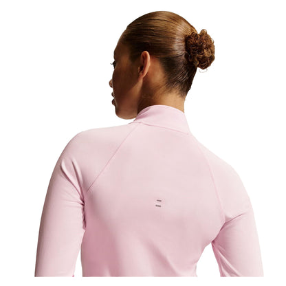 Pink Foam - Close up - Nike Womens-Ladies Swoosh Long-Sleeved Running Top