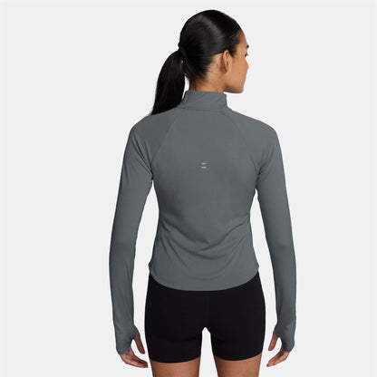 Cool Grey-Silver - Back - Nike Womens-Ladies Swoosh Long-Sleeved Running Top