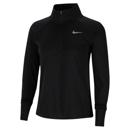 Black - Front - Nike Womens-Ladies Swoosh Long-Sleeved Running Top