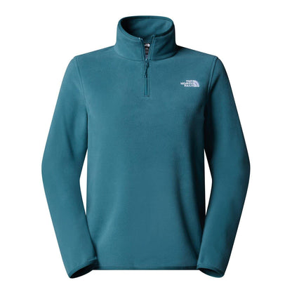 Space - Front - The North Face Womens-Ladies Glacier Logo Quarter Zip Fleece Top