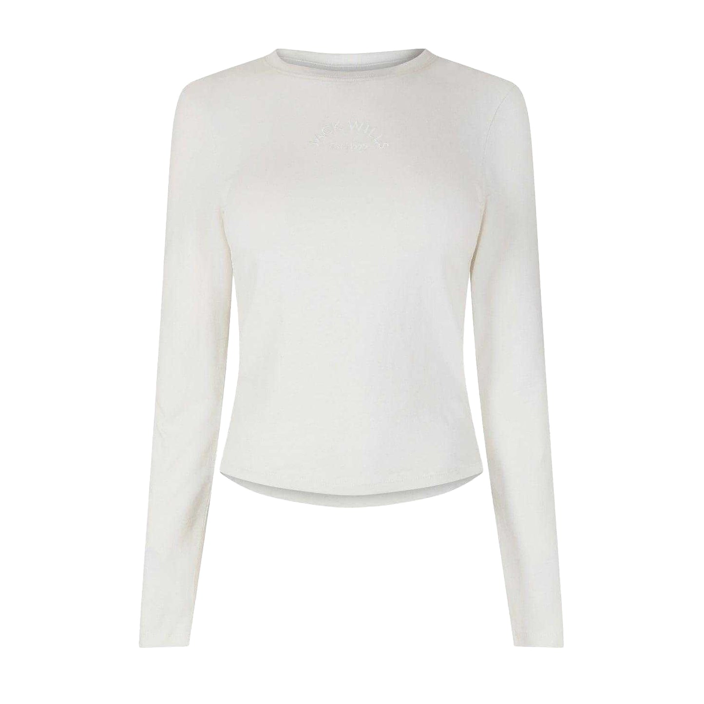 Vintage White - Front - Jack Wills Womens-Ladies Long-Sleeved T-Shirt