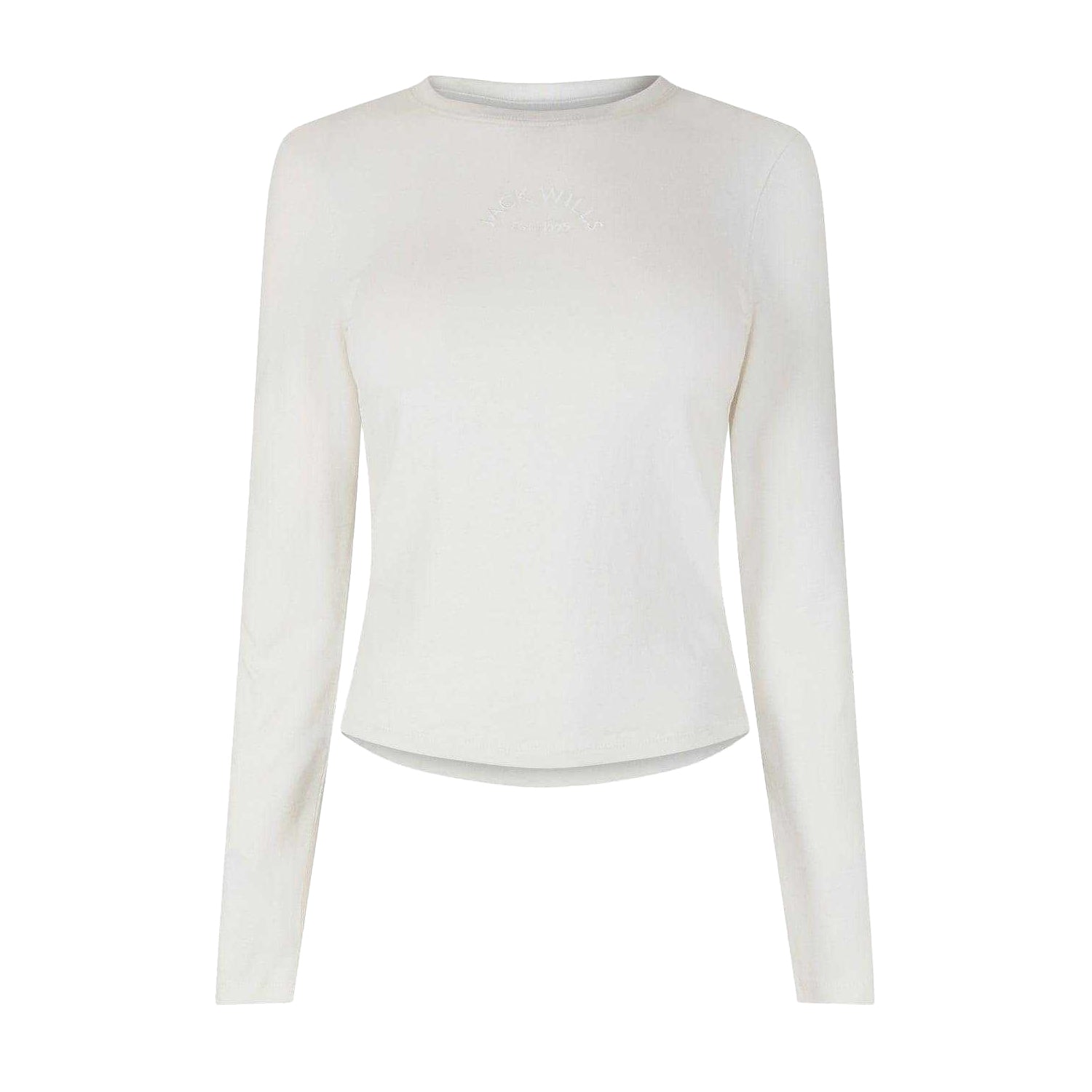 Vintage White - Front - Jack Wills Womens-Ladies Long-Sleeved T-Shirt