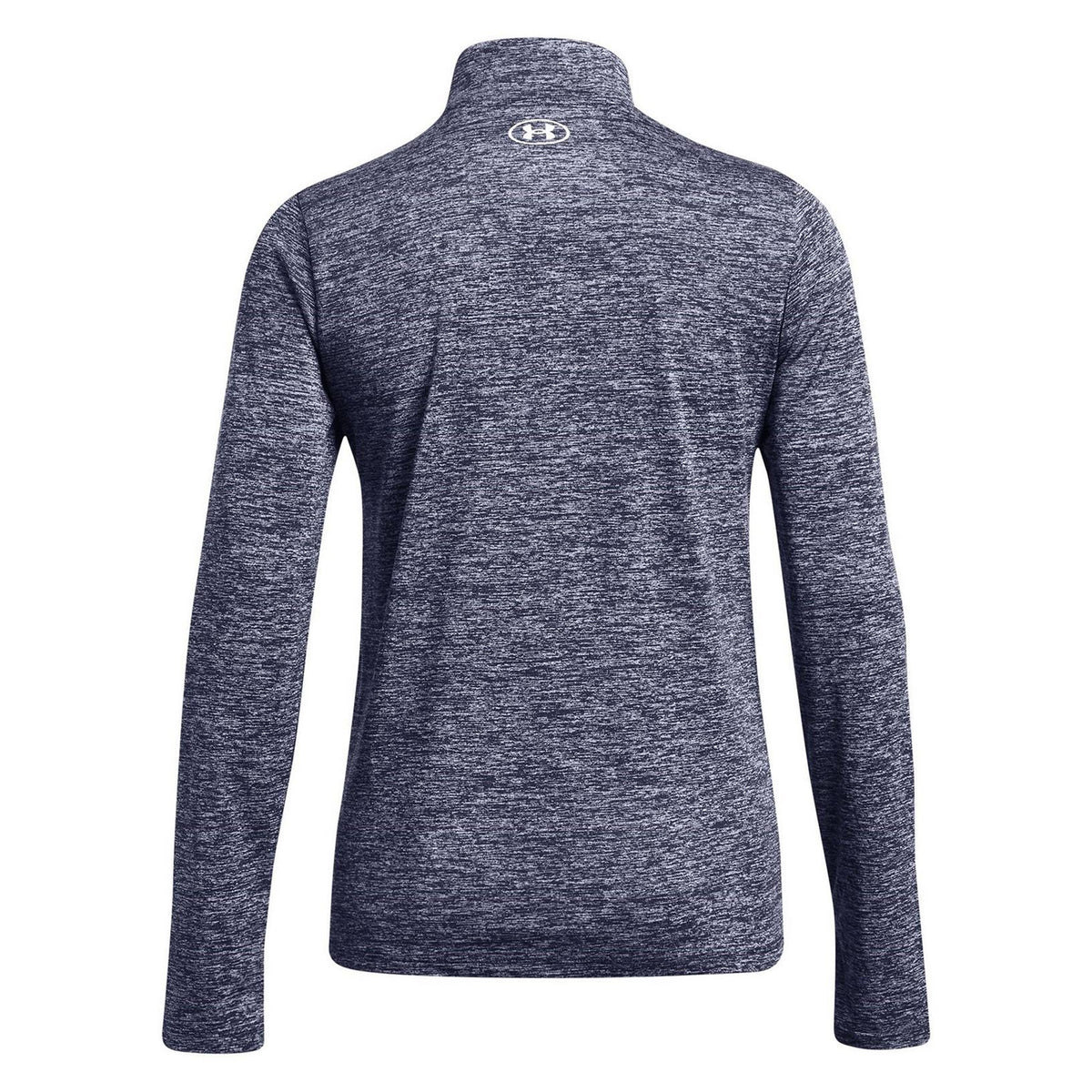 Midnight Navy - Back - Under Armour Womens-Ladies Tech Textured Half Zip Top
