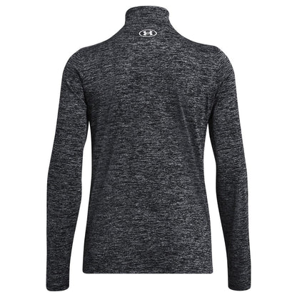Black Twist - Back - Under Armour Womens-Ladies Tech Textured Half Zip Top