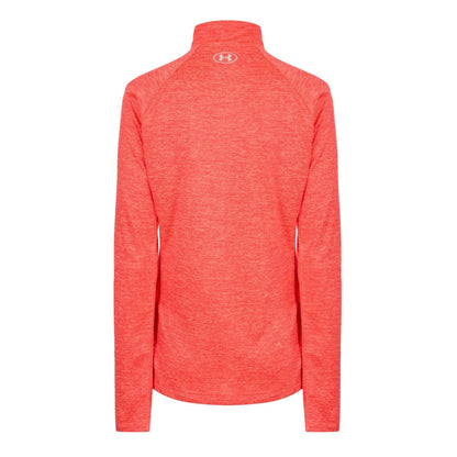 Claret - Back - Under Armour Womens-Ladies Tech Textured Half Zip Top