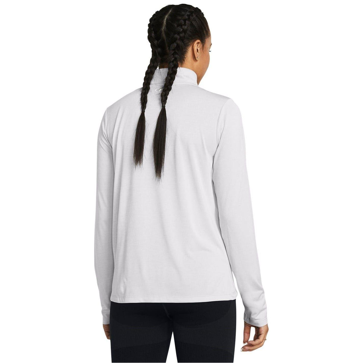 Halo Grey - Side - Under Armour Womens-Ladies Tech Textured Half Zip Top