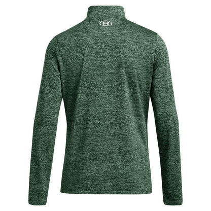 Forest Green - Back - Under Armour Womens-Ladies Tech Textured Half Zip Top