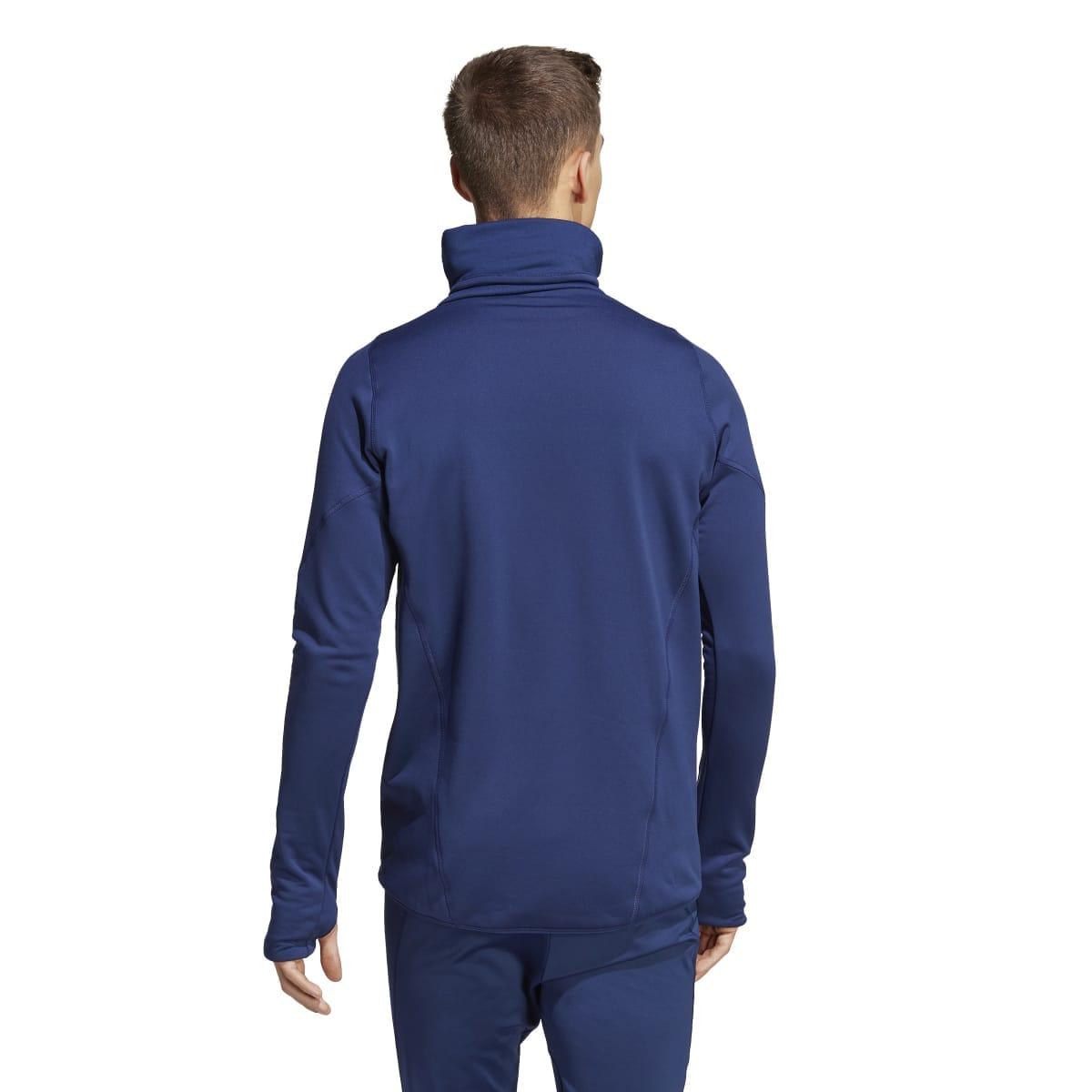 Blue - Back - Adidas Mens 2023-24 Italy Warm Up Top