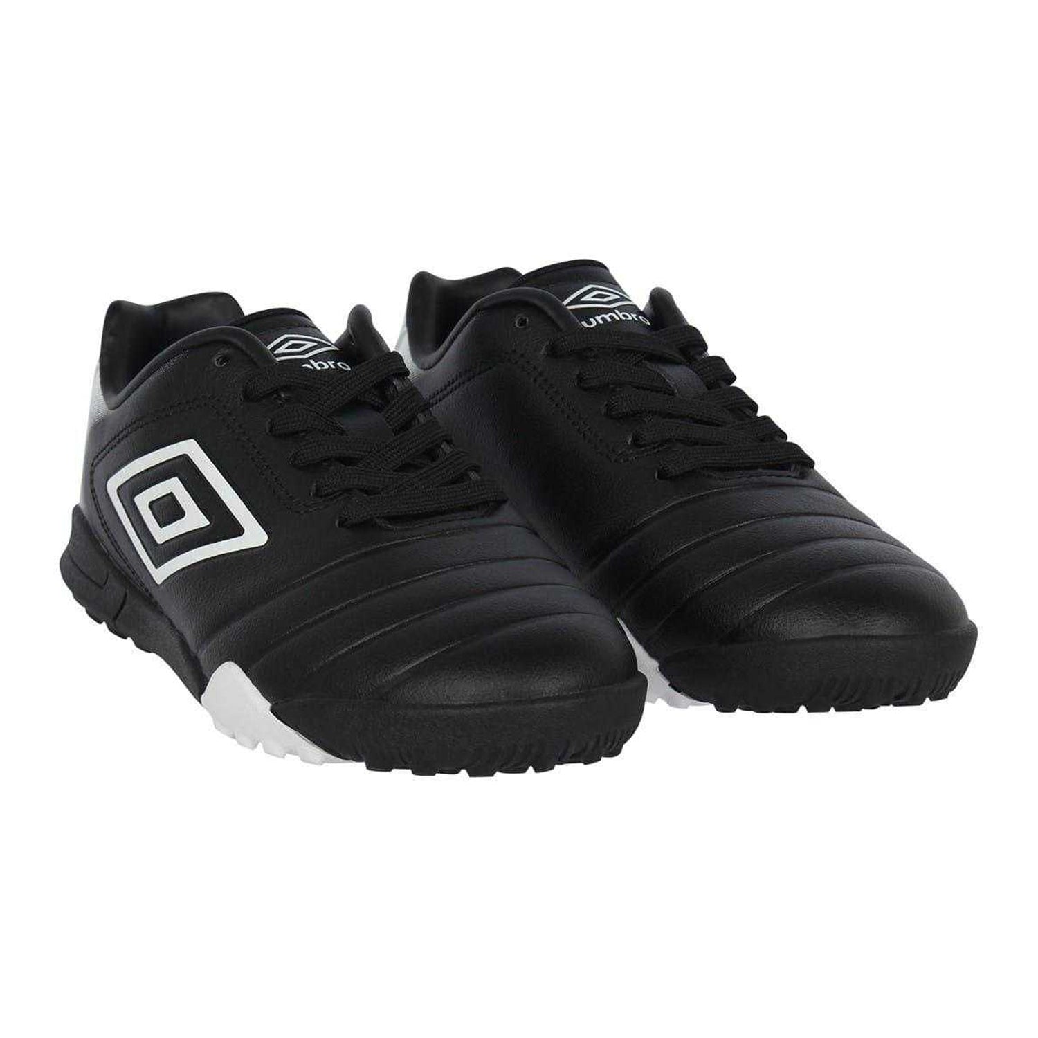 Black-White - Pack Shot - Umbro Childrens-Kids Calcio Flat Astro Turf Trainers