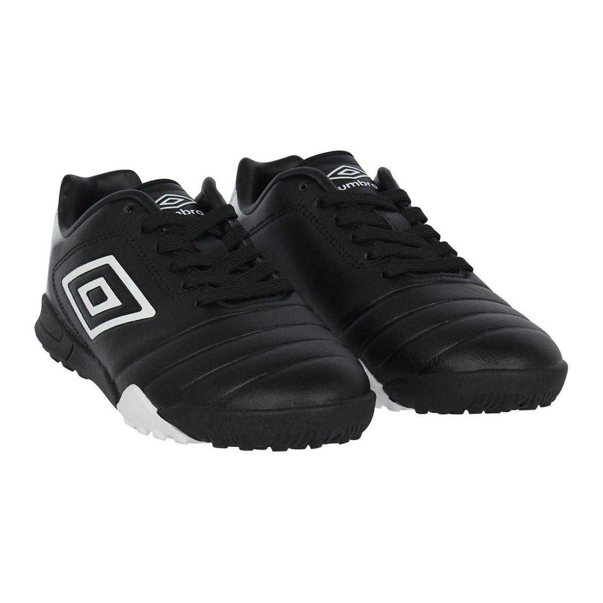 Black-White - Pack Shot - Umbro Childrens-Kids Calcio Flat Astro Turf Trainers