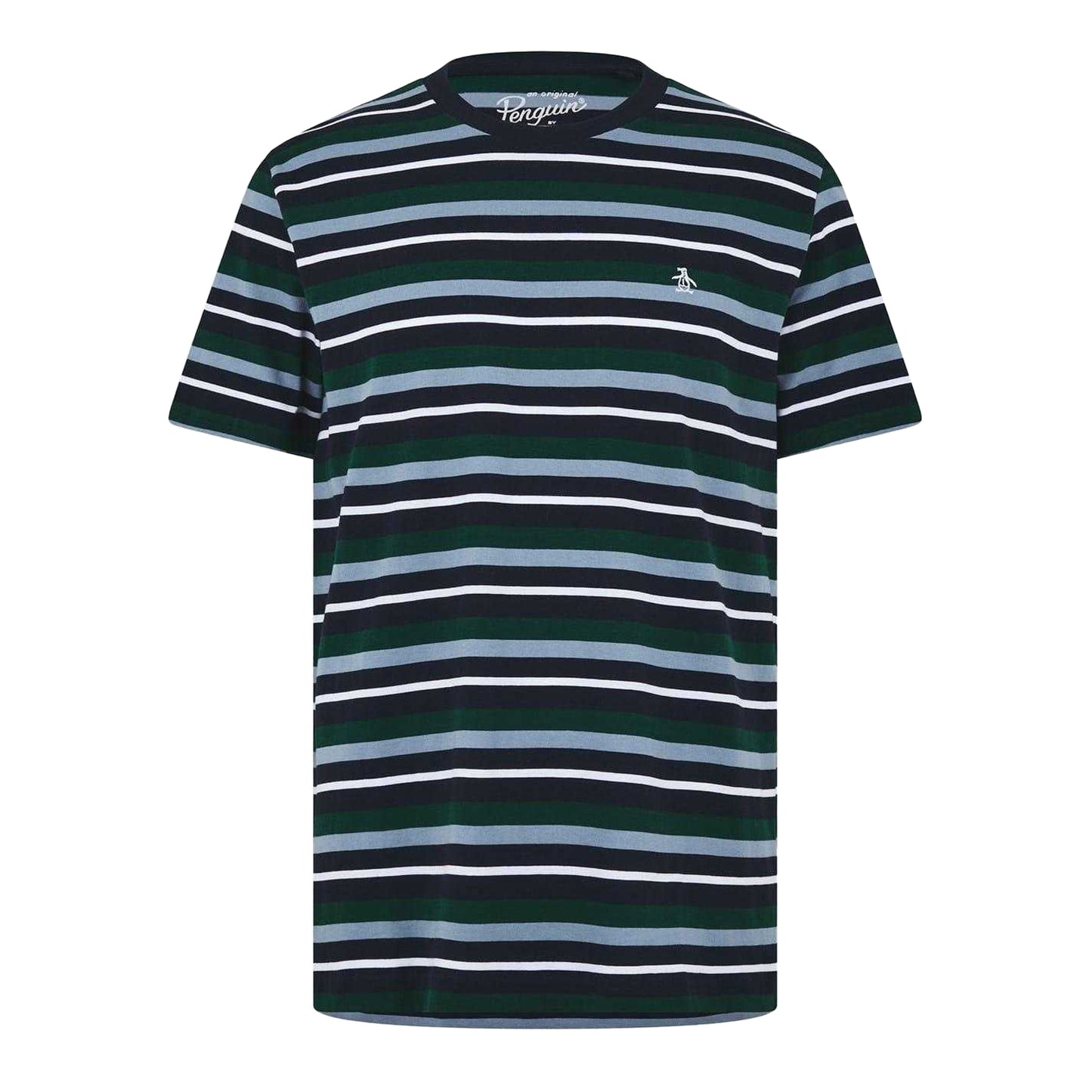 Yale Blue - Front - Original Penguin Mens 4 Stripes T-Shirt