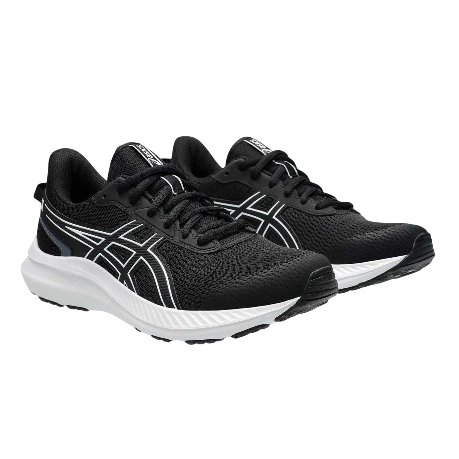Black-White - Side - Asics Womens-Ladies Jolt 5 Running Shoes