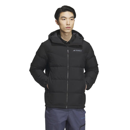 Black - Front - Adidas Mens Terrex Goose Down Jacket