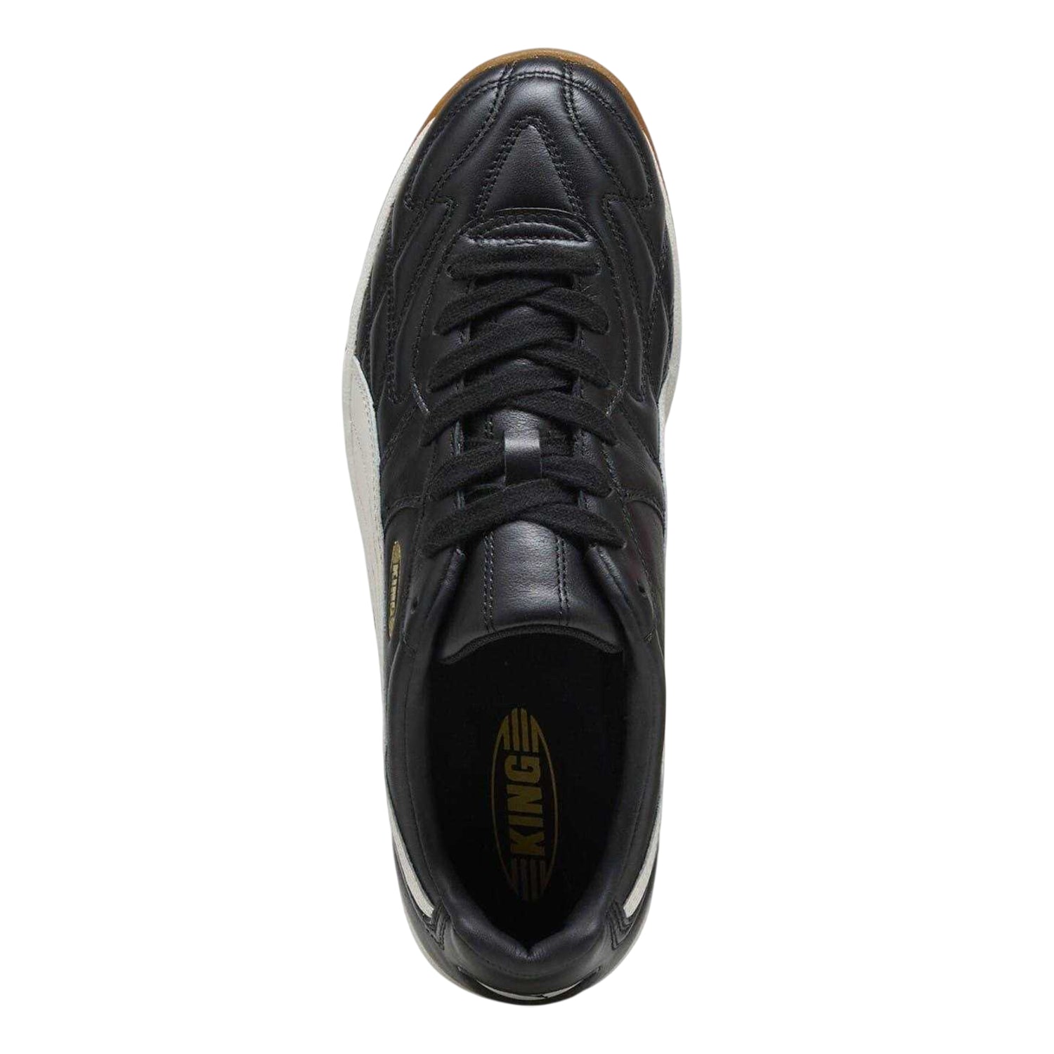 Black-White - Lifestyle - Puma Womens-Ladies King Leather Indoor Football Trainers