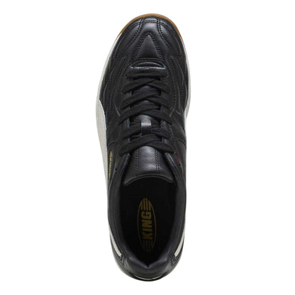 Black-White - Lifestyle - Puma Womens-Ladies King Leather Indoor Football Trainers