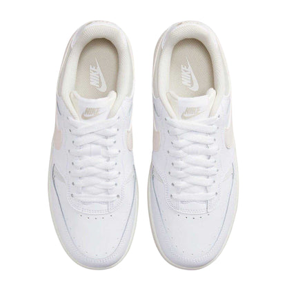 White-Off White - Side - Nike Womens-Ladies Gamma Force Leather Platform Trainers